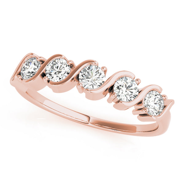 S- Half Eternity Ring in Gold & Platinum