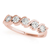 S- Half Eternity Ring in Gold & Platinum