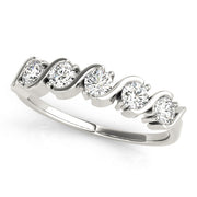 S- Half Eternity Ring in Gold & Platinum