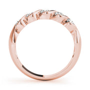 S Bands Half Eternity Ring in Gold & Platinum