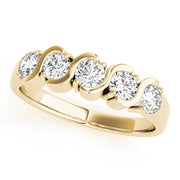 S- Half Eternity Ring in 10K/14K gold and platinum with certified lab-grown or natural diamonds