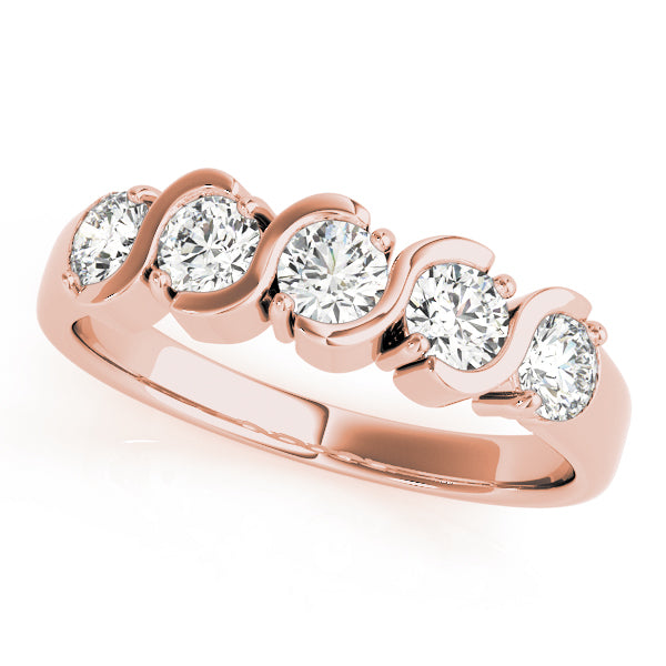 S- Half Eternity Ring in Gold & Platinum