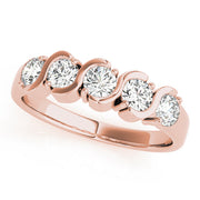 S- Half Eternity Ring in Gold & Platinum