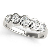 S- Half Eternity Ring in Gold & Platinum
