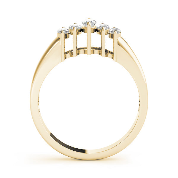 Fancy Marquise Half Eternity Ring in Gold & Platinum