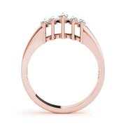 Fancy Marquise Half Eternity Ring in Gold & Platinum