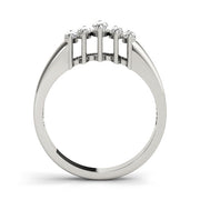 Fancy Marquise Half Eternity Ring in Gold & Platinum