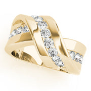 Diamond Rings Half Eternity Ring in 10K/14K gold and platinum with certified lab-grown or natural diamonds