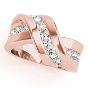 Diamond Rings Half Eternity Ring in Gold & Platinum