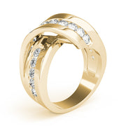 Diamond Rings Half Eternity Ring in Gold & Platinum