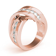 Diamond Rings Half Eternity Ring in Gold & Platinum