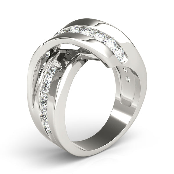 Diamond Rings Half Eternity Ring in Gold & Platinum