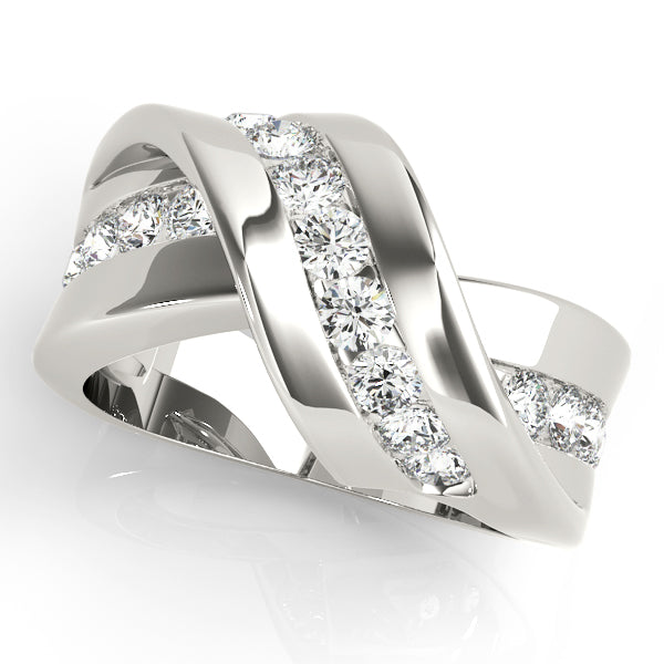 Diamond Rings Half Eternity Ring in Gold & Platinum