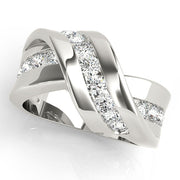 Diamond Rings Half Eternity Ring in Gold & Platinum