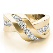Diamond Rings Half Eternity Ring in Gold & Platinum