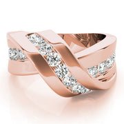 Diamond Rings Half Eternity Ring in Gold & Platinum