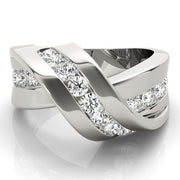Diamond Rings Half Eternity Ring in Gold & Platinum