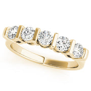 Bar Set Half Eternity Ring in 10K/14K gold and platinum with certified lab-grown or natural diamonds