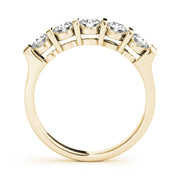 Bar Set Half Eternity Ring in Gold & Platinum