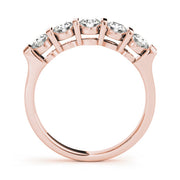 Bar Set Half Eternity Ring in Gold & Platinum