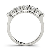 Bar Set Half Eternity Ring in Gold & Platinum