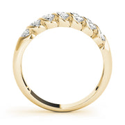 S Bands Half Eternity Ring in Gold & Platinum