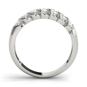 S Bands Half Eternity Ring in Gold & Platinum