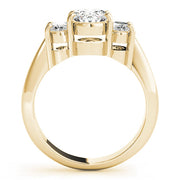 Oval Three Stone Diamond Ring in 10K/14K gold and platinum with certified lab-grown or natural diamonds