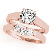 Anniversary Half Round Diamond Look Half Eternity Ring