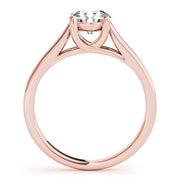 Artisan Trellis Round Diamond Engagement Ring in 10K/14K gold and platinum with certified lab-grown or natural diamonds