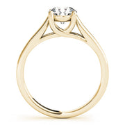 Artisan Trellis Round Diamond Engagement Ring in 10K/14K gold and platinum with certified lab-grown or natural diamonds