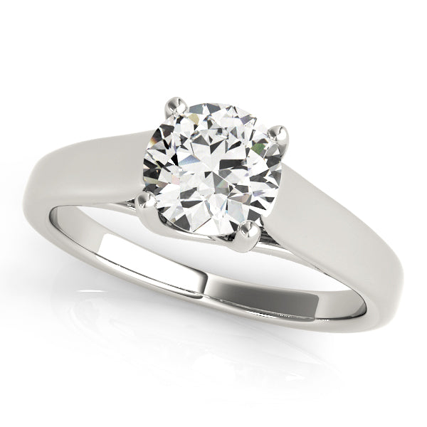 Artisan Trellis Round Diamond Engagement Ring in 10K/14K gold and platinum with certified lab-grown or natural diamonds