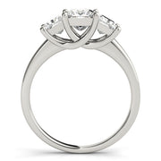Princess Cut Three Stone Diamond Ring in 10K/14K gold and platinum with certified lab-grown or natural diamonds