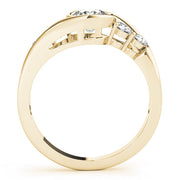 Majestic Bypass Round Diamond Engagement Ring in 10K/14K gold and platinum with certified lab-grown or natural diamonds