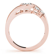 Majestic Bypass Round Diamond Engagement Ring in 10K/14K gold and platinum with certified lab-grown or natural diamonds