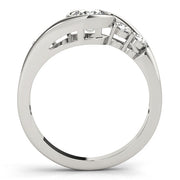 Majestic Bypass Round Diamond Engagement Ring in 10K/14K gold and platinum with certified lab-grown or natural diamonds