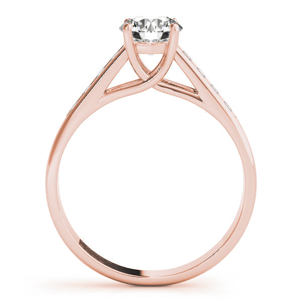 Sculpted Trellis Round Diamond Engagement Ring in 10K/14K gold and platinum with certified lab-grown or natural diamonds