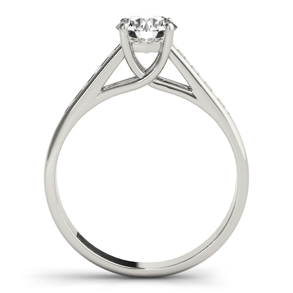 Sculpted Trellis Round Diamond Engagement Ring in 10K/14K gold and platinum with certified lab-grown or natural diamonds