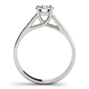 Sculpted Trellis Round Diamond Engagement Ring in 10K/14K gold and platinum with certified lab-grown or natural diamonds