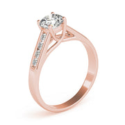 Sculpted Trellis Round Diamond Engagement Ring in 10K/14K gold and platinum with certified lab-grown or natural diamonds