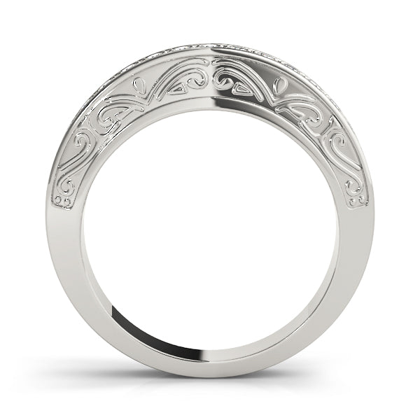 Diamond Half Eternity Ring in Gold & Platinum