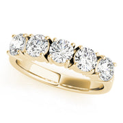Prong Set Half Eternity Ring in 10K/14K gold and platinum with certified lab-grown or natural diamonds