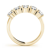 Prong Set Half Eternity Ring in Gold & Platinum