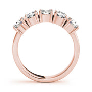Prong Set Half Eternity Ring in Gold & Platinum