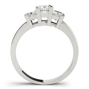 Princess Cut Three Stone Diamond Ring in 10K/14K gold and platinum with certified lab-grown or natural diamonds