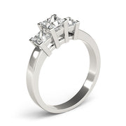 Princess Cut Three Stone Diamond Ring in 10K/14K gold and platinum with certified lab-grown or natural diamonds