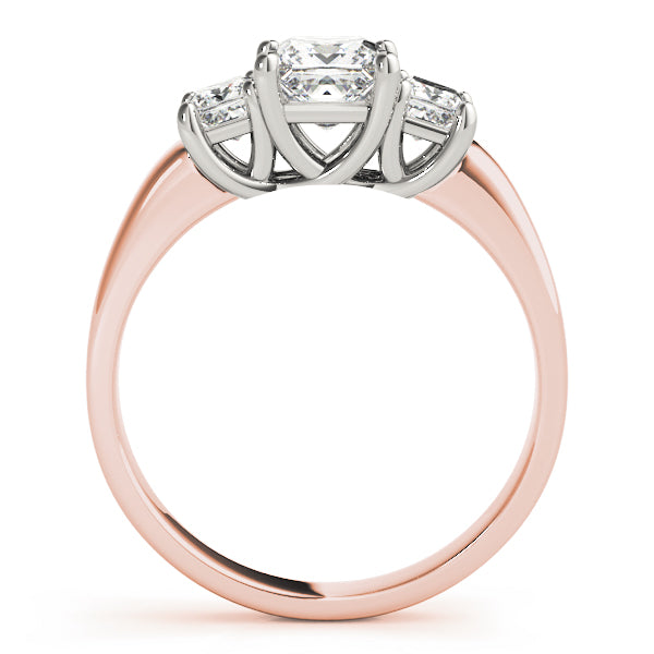 Princess Diamond Three Stone Ring in 10K/14K gold and platinum with certified lab-grown or natural diamonds