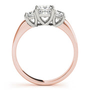 Princess Diamond Three Stone Ring in 10K/14K gold and platinum with certified lab-grown or natural diamonds