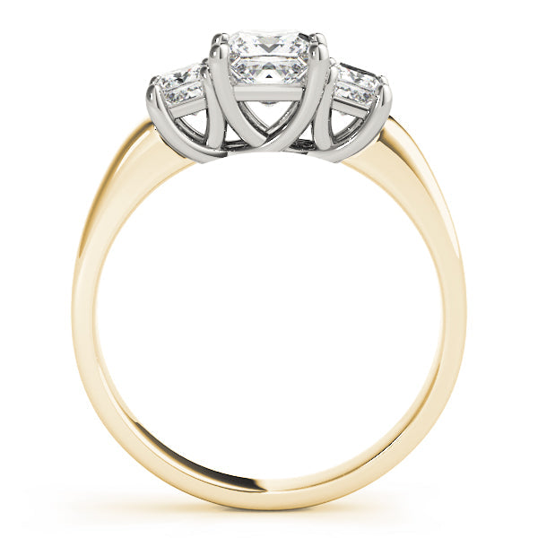 Princess Diamond Three Stone Ring in 10K/14K gold and platinum with certified lab-grown or natural diamonds