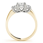 Princess Diamond Three Stone Ring in 10K/14K gold and platinum with certified lab-grown or natural diamonds